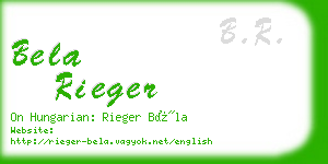 bela rieger business card